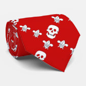 Cravate JOLLY ROGER SKULL ET TROIS MENSONGES DRAPEAU Rouge (Roulé)