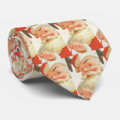 Cravate Jolly Santa Claus avec secret, Noël Vintage (Roulé)