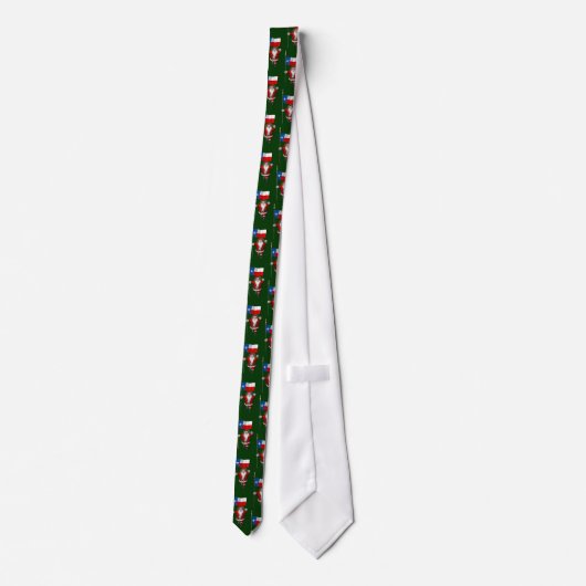 Cravate Jolly Santa Claus With Flag Of Texas (Dos)