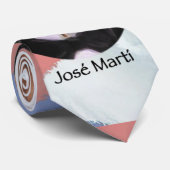 Cravate Jose Marti sur le drapeau cubain (Roulé)