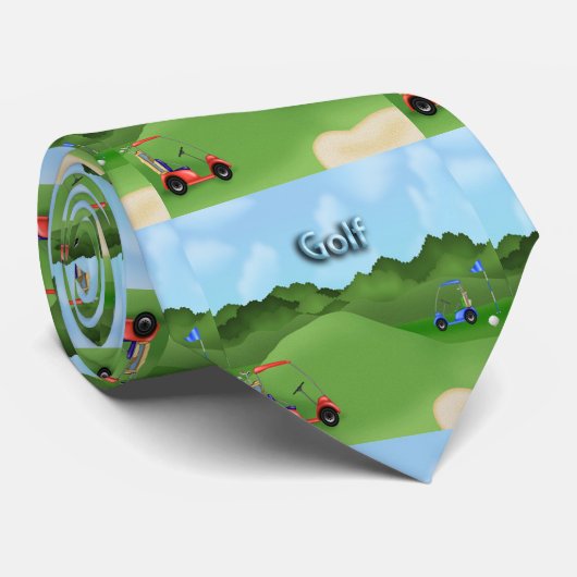 Cravate jouant au golf (Roulé)