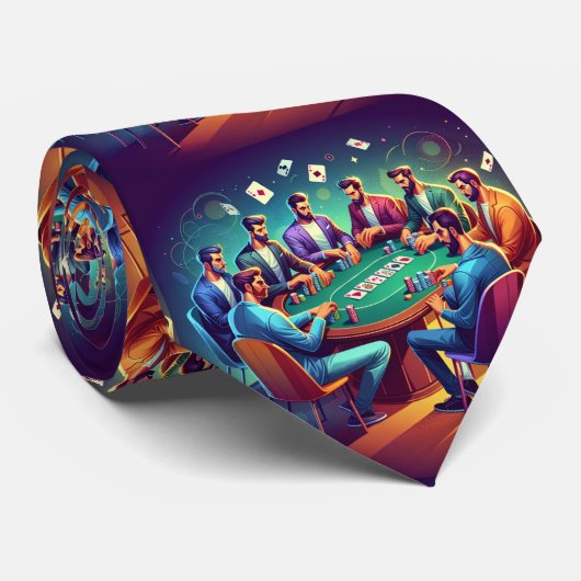 Cravate Jouer Cartes Jeu Poker (Roulé)