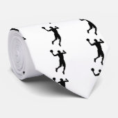 Cravate Joueur de basket-ball Pop Art Silhouette (Roulé)