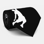 Cravate Joueur de basketball Slam Dunk - Silhouette blanch (Roulé)