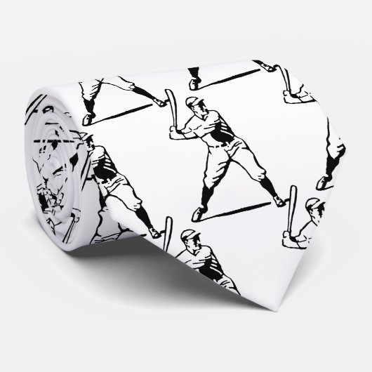 Cravate Joueur de batte de baseball (Roulé)