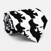 Cravate Joueur de visage ou de saxophone ? (Roulé)