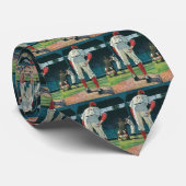 Cravate Joueurs de baseball vintage sur le monticule (Roulé)