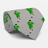 Cravate Joueurs de football Kicking Ball Green Uniform (Roulé)