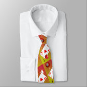 Cravate Joueur's Paradise Ace Coeurs, Poker, Dice, Pool (Attaché)