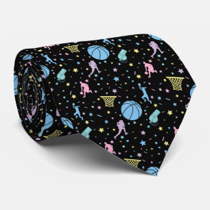 Cravate Joueuses de basket-ball - Motif d'étoiles