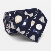 Cravate jour de la nouvelle année violet (Roulé)