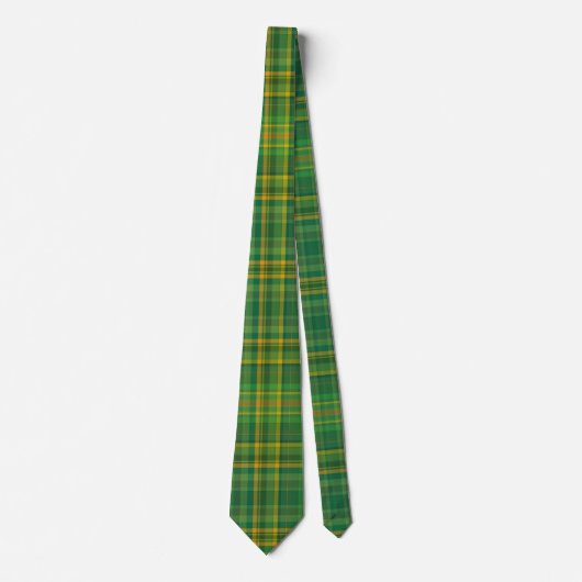 Cravate Jour de la Saint Patrick à plaid vert (Devant)