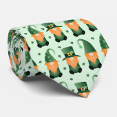 Cravate Jour de la Saint Patrick Gnome Motif (Roulé)
