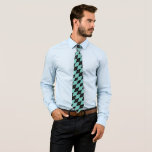 Cravate Jour de Pather<br><div class="desc">Printed with image of black and teal blue harlequin patterns all over,  this makes an elegant,  stylish venin !</div>