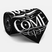 Cravate Joy to the World Chalkboard Christian Calligraphy (Roulé)