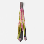 Cravate Joy, Vert rose Anthracite Imaginaire Fleur Fractal (Devant)
