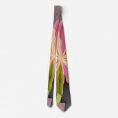 Cravate Joy, Vert rose Anthracite Imaginaire Fleur Fractal (Dos)