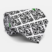 Cravate Joyeuses Vacances QR Codes et Snowman (Roulé)