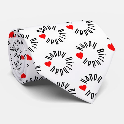 Cravate Joyeux anniversaire (Roulé)