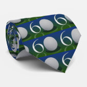 Cravate Joyeux anniversaire à l'écrou de golf de 60 ans (Roulé)