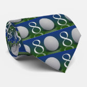 Cravate Joyeux anniversaire à l'écrou de golf de 80 ans (Roulé)