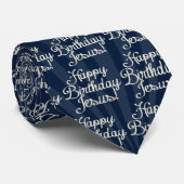 Cravate Joyeux anniversaire Jésus (Roulé)
