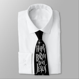 Cravate Joyeux anniversaire Jésus Noël Lettres chrétiennes