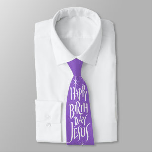 Cravate Joyeux anniversaire Jésus Noël Lettres chrétiennes