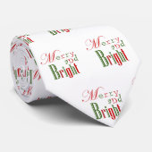 Cravate Joyeux et lumineux, rouge 'n vert (Roulé)