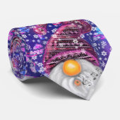 Cravate Joyeux Gnome En Casquette Violet Chante Une Chanso (Roulé)