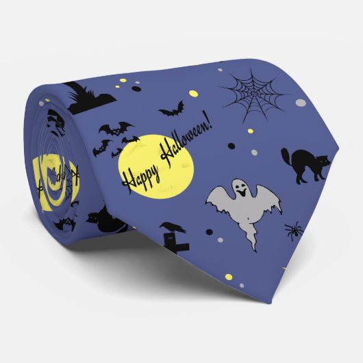 Cravate Joyeux Halloween (Roulé)
