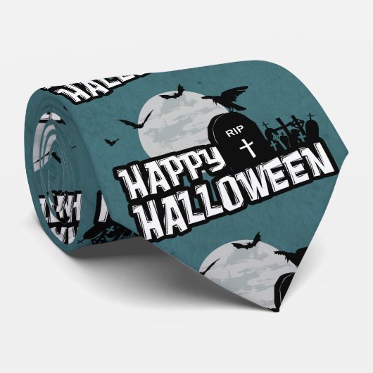 Cravate Joyeux Halloween (Roulé)