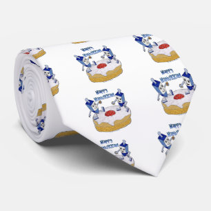 Cravate Joyeux Hanukkah Toupie de Hanukkah Beignet