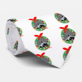 Cravate joyeux hérisson de noël (Roulé)