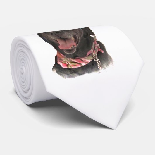 Cravate Joyeux Holiday Black Labrador Retriever Dog (Roulé)