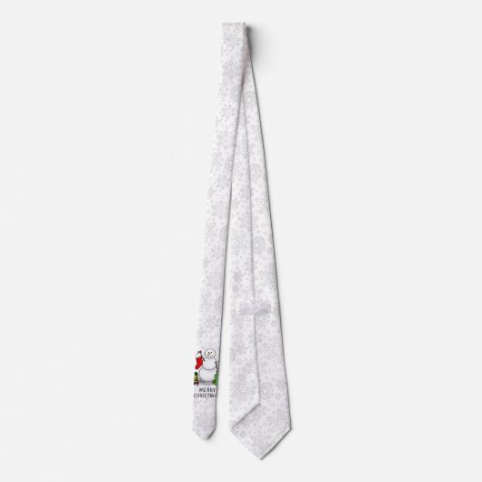 Cravate Joyeux Noël 2 Arbre Stocker Snowman (Dos)