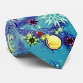 Cravate Joyeux Noël - Arbre de Noël - Fête de Noël (Roulé)