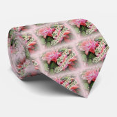 Cravate Joyeux Noël Cactus Fleurs (Roulé)