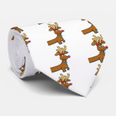 Cravate Joyeux Noël Dacshund (Roulé)