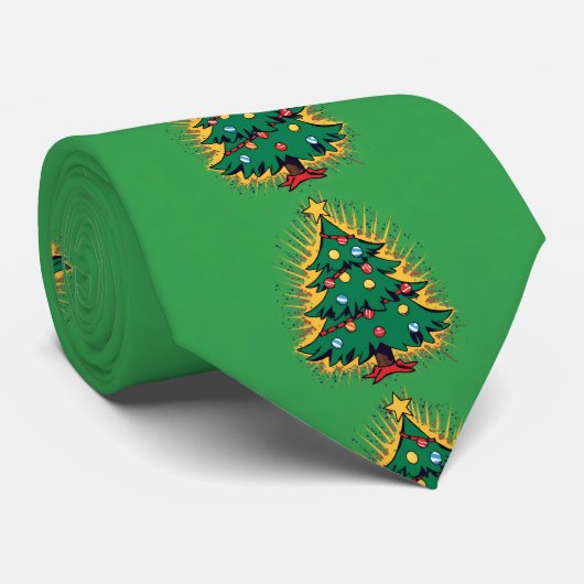 Cravate Joyeux Noël dégueu  (Roulé)
