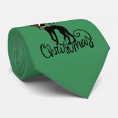 Cravate Joyeux Noël Greyhound Reindeer (Roulé)