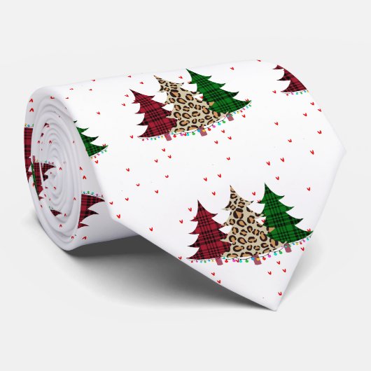 Cravate Joyeux Noël moderne & élégant (Roulé)