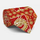 Cravate Joyeux Nouvel An chinois moderne motif asiatique m (Roulé)