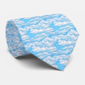 Cravate Joyeux nuages ensoleillés Lumière Ciel Arrière - p (Roulé)