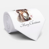 Cravate Joyeux petit âne de Noël, coutume (Roulé)