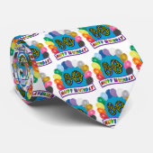 Cravate Joyeux quatre-vingtième anniversaire avec des (Roulé)