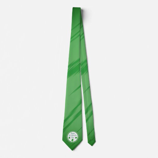 Cravate Joyeux Saint Patrick`s Day Shamrock vert irlandais (Devant)