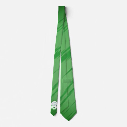 Cravate Joyeux Saint Patrick`s Day Shamrock vert irlandais (Dos)