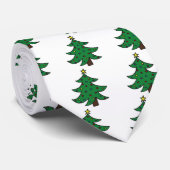 Cravate Joyeux sapin de Noël (Roulé)