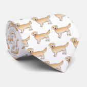 Cravate Joyeux Yellow Golden Retriever Motif de dessin de  (Roulé)